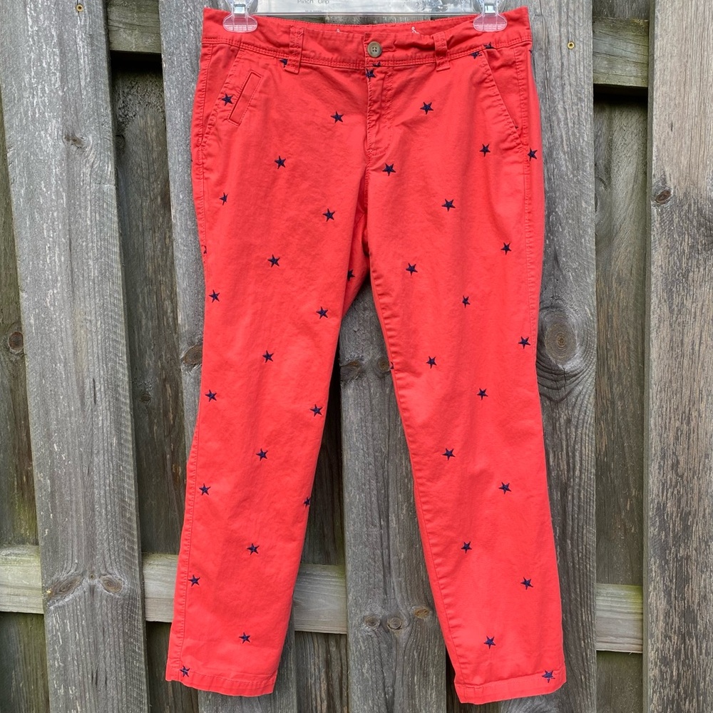 Old Navy Stars Cropped Lightweight Cotton Ankle Stretch pants Jeans embr…